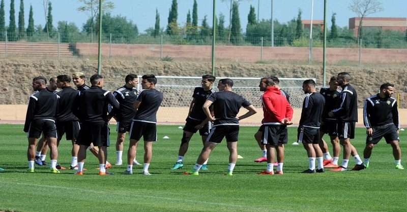 جانب تدريبات منتخب المغرب