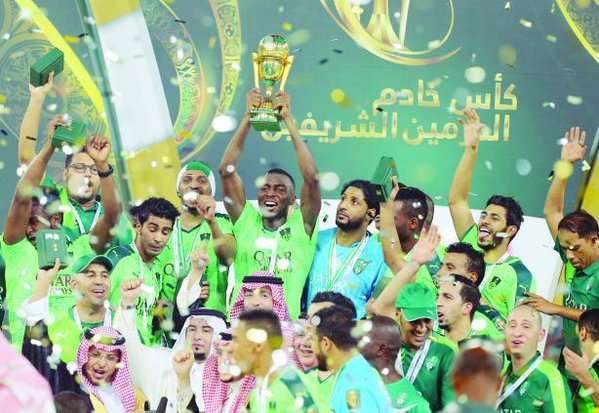 جانب من تتويج أهلي جدة باللقب