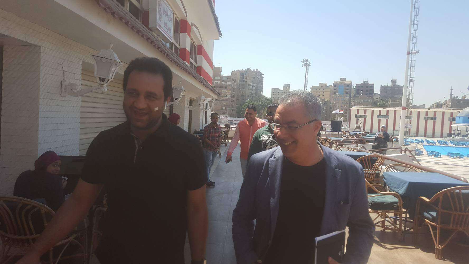 إيناسيو في الزمالك برفقة أحمد مرتضى منصور