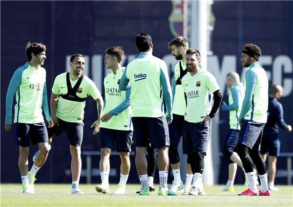 من تدريبات برشلونة