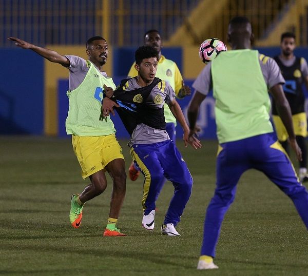 جانب من تدريبات النصر 