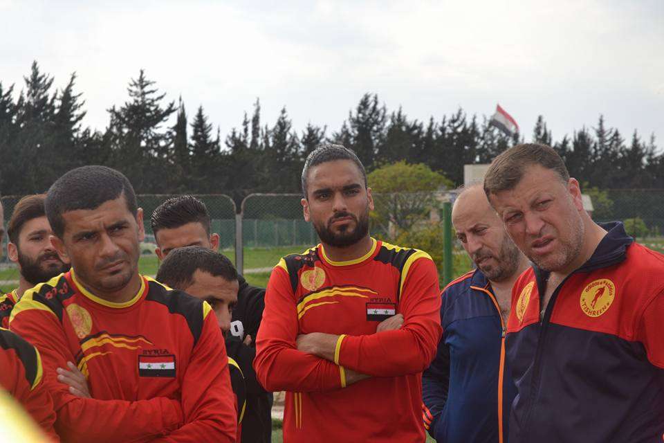 من تدريبات فريق تشرين