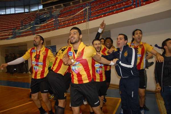 لاعبو الترجي يحتفلون بالفوز