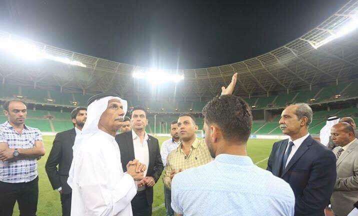 وفد الاتحاد الآسيوي فى ملعب جذع النخلة