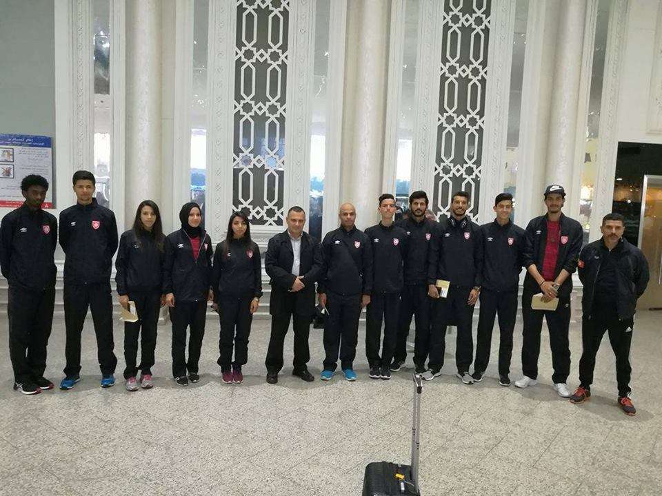 بعثة المنتخب قبل مغادرتها مطار قرطاج