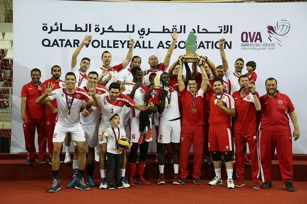 جانب من فرحة لاعبي العربي