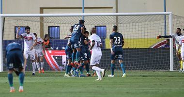 جانب من مباراة الزمالك وإنبي 