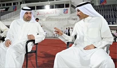 الشيخ طلال الفهد مع مرزوق الغانم 