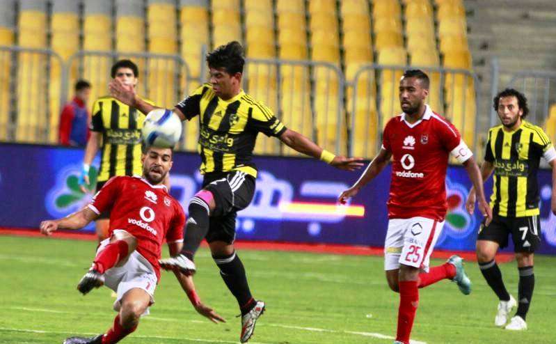محمد هلال في مباراة دجلة والأهلي