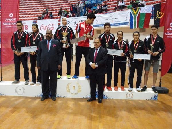 جانب من حفل ختام بطولة إفريقيا للشباب لتنس الطاولة