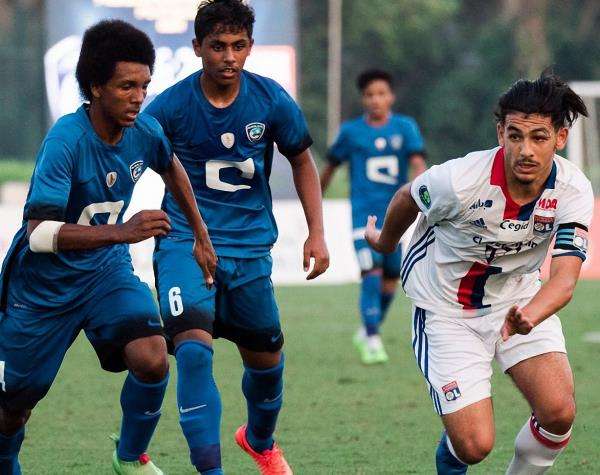 جانب من مباراة ليون والهلال