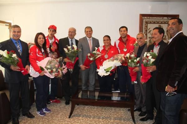 من استقبال منتخب تونس للكرة الحديدية