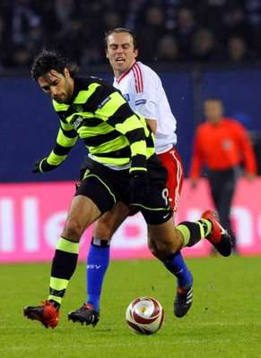 جانب من لقاء هامبورج الالماني وسلتيك الاسكوتلندي