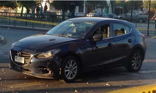 سيارة شقيق زوجة فيدال بعد إطلاق النار عليها