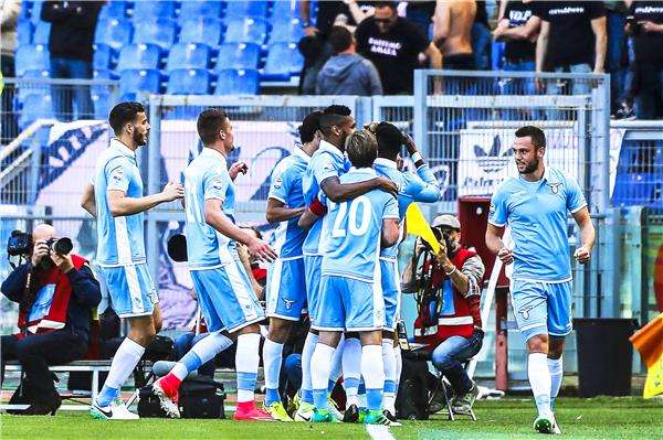 فرحة لاعبي لاتسيو