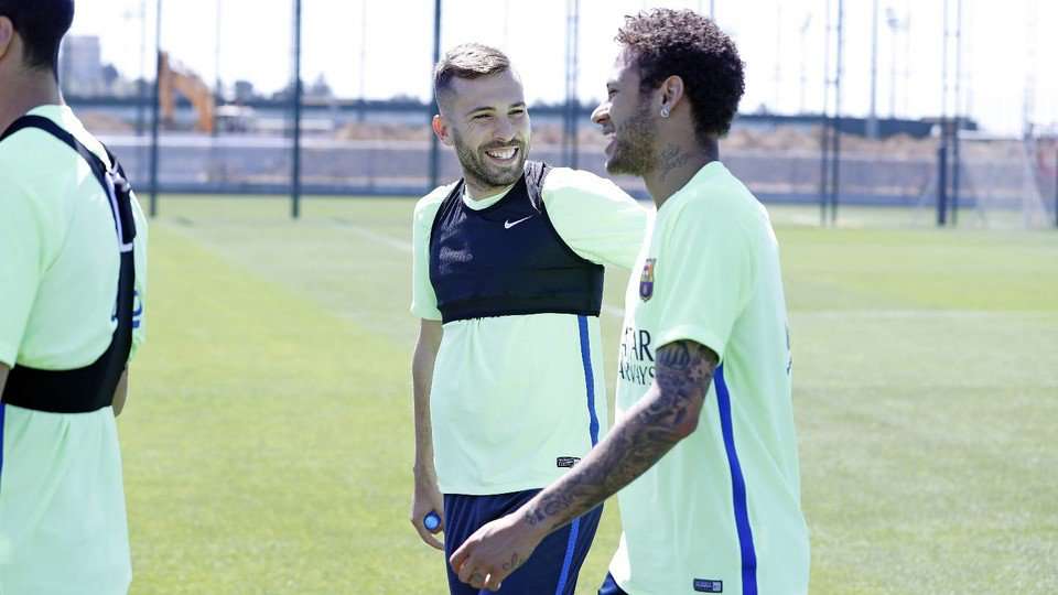 نيمار فى تدريبات برشلونة اليوم 