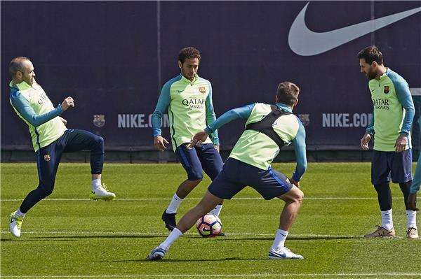  أندريس إنييستا في التدريبات