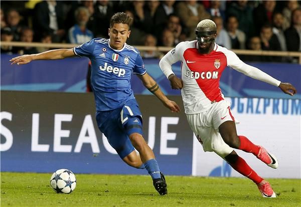 جانب من مباراة موناكو ويوفنتوس في ذهاب نصف النهائي