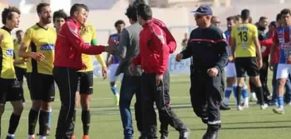 جانب من أحداث مباراة اتحاد تطاوين والبنزرتي