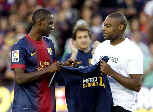 أبيدال خلال توديعه في كامب نو