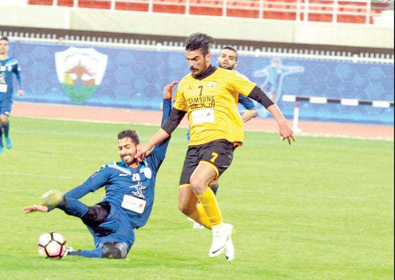 جانب من مواجهة سابقة بين القادسية واليرموك