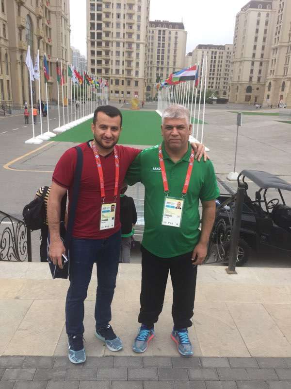 الرباع سلوان جاسم ومدربه