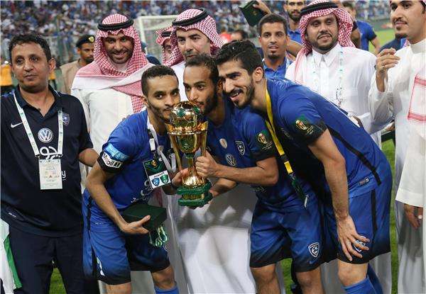 جانب من إحتفالات الهلال باللقب
