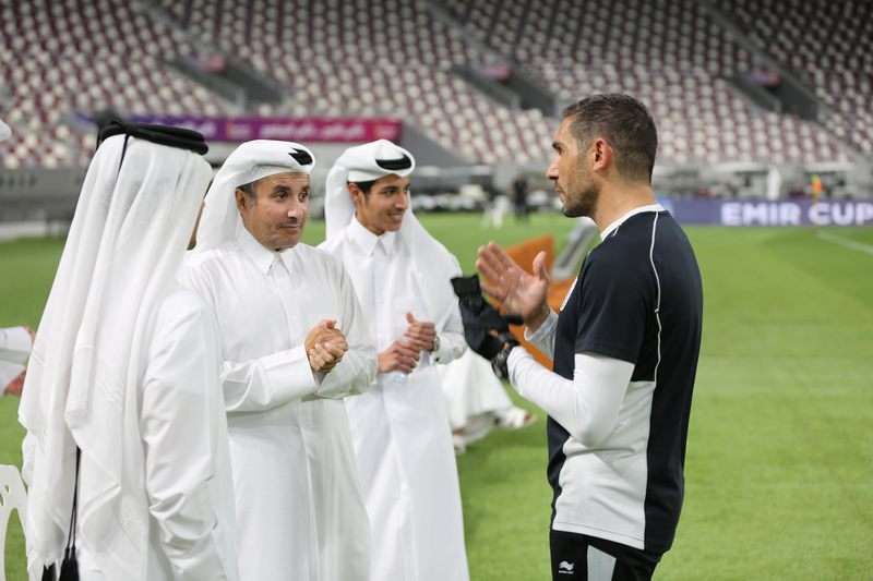 الشيخ محمد بن خليفة آل ثاني يحضر المران