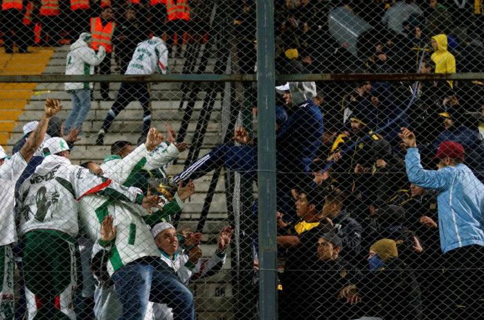 جانب من شغب الجماهير في أورجواي