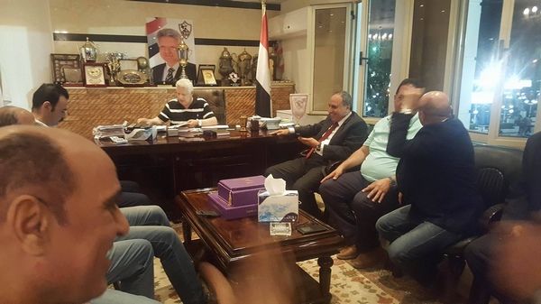 جلسة أعضاء النقابة مع مرتضى منصور