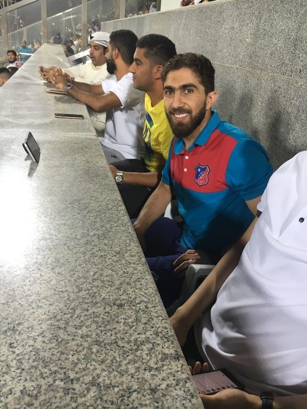  الطوقي مع الخطيب في استاد الكويت اليوم