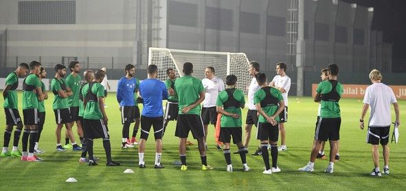 جانب من استعدادات المنتخب الإماراتي