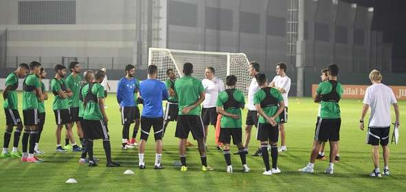 جانب من استعدادات المنتخب الإماراتي