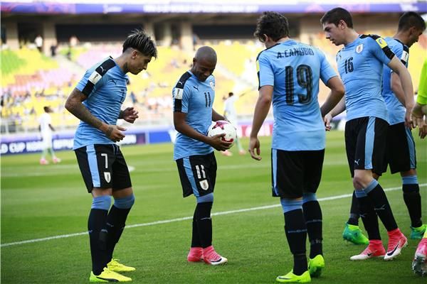 فرحة لاعبي الأوروجواي