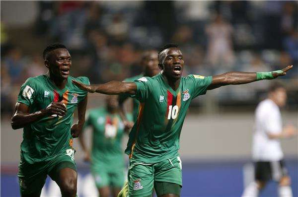 فرحة لاعبي زامبيا