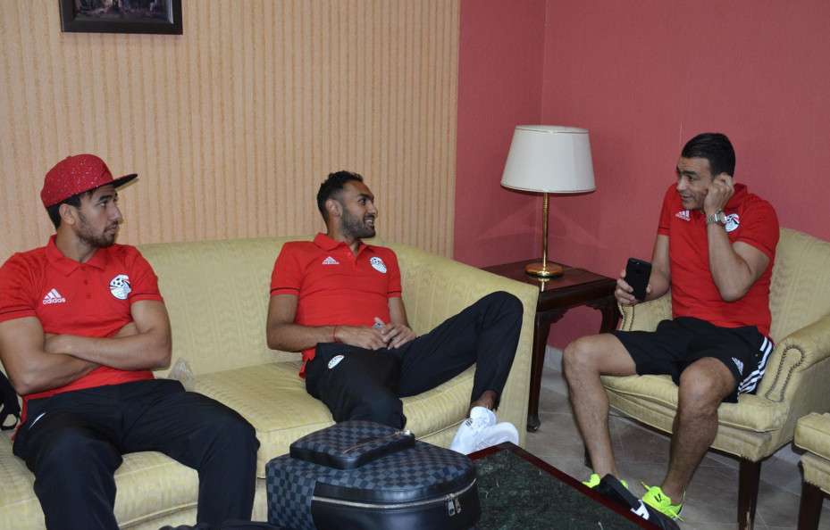 جانب من وصول لاعبي منتخب مصر