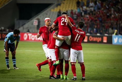 احتفال لاعبي الأهلي أمام الوداد