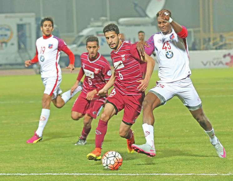 جانب من مباراة بين النصر والكويت