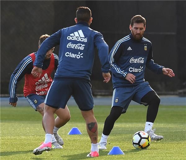 ميسي في المران