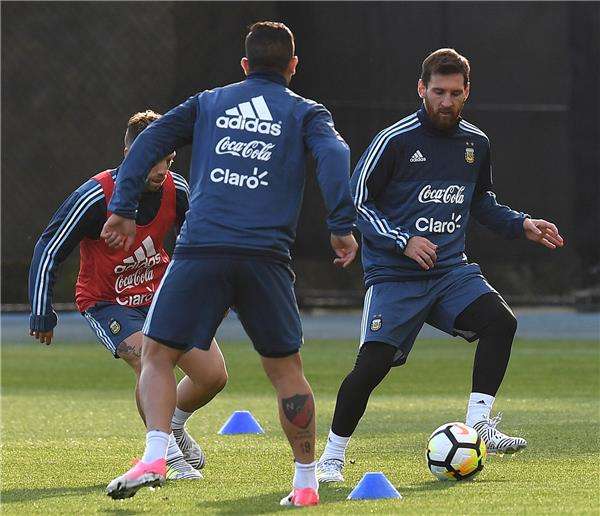 ميسي في المران