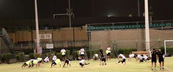 من تدريبات المنتخب الأردني في عُمان