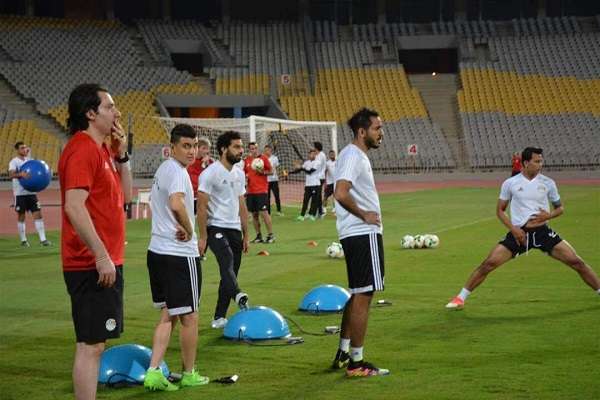 جانب من تدريبات المنتخب المصري