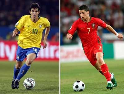 صورة تعبر عن المواجهة المرتقبة بين البرتغال والبرازيل في كأس العالم