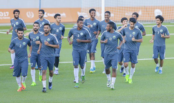 جانب من استعدادات المنتخب الأولمبي السعودي