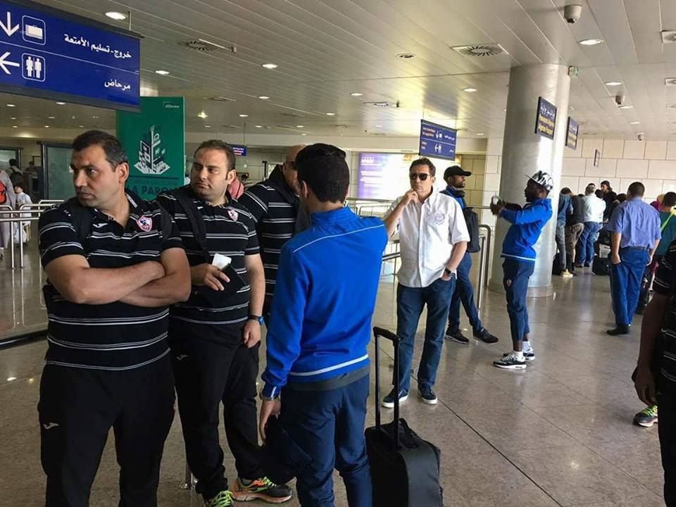 جانب من وصول بعثة الزمالك