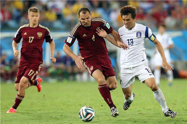 جانب من لقاء روسيا وكوريا الجنوبية في كأس العالم 2014