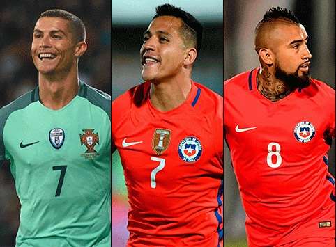 فيدال وسانشيز وكريستيانو رونالدو