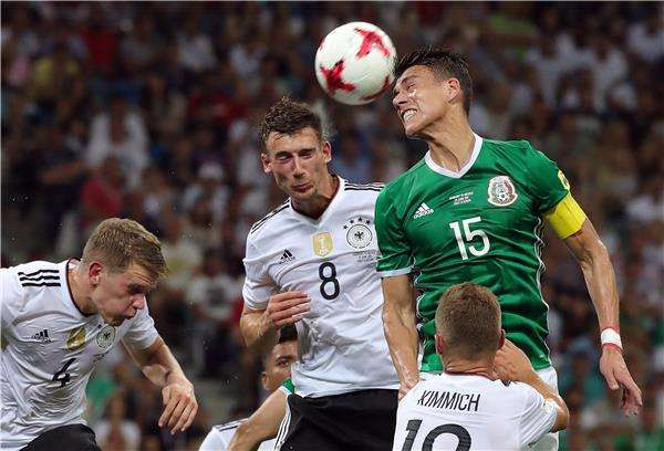 جانب من مباراة ألمانيا والمكسيك