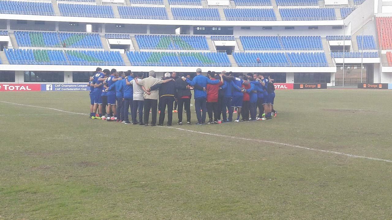 جانب من تدريبات نادي الأهلي