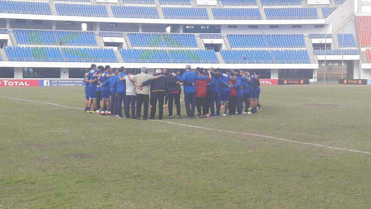 جانب من تدريبات نادي الأهلي